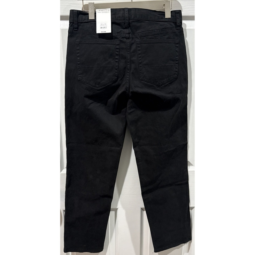 Free Assembly Black Jeans Straight Leg 5 Pocket Modern - New With Tags - Picture 6 of 15